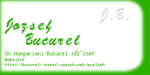 jozsef bucurel business card